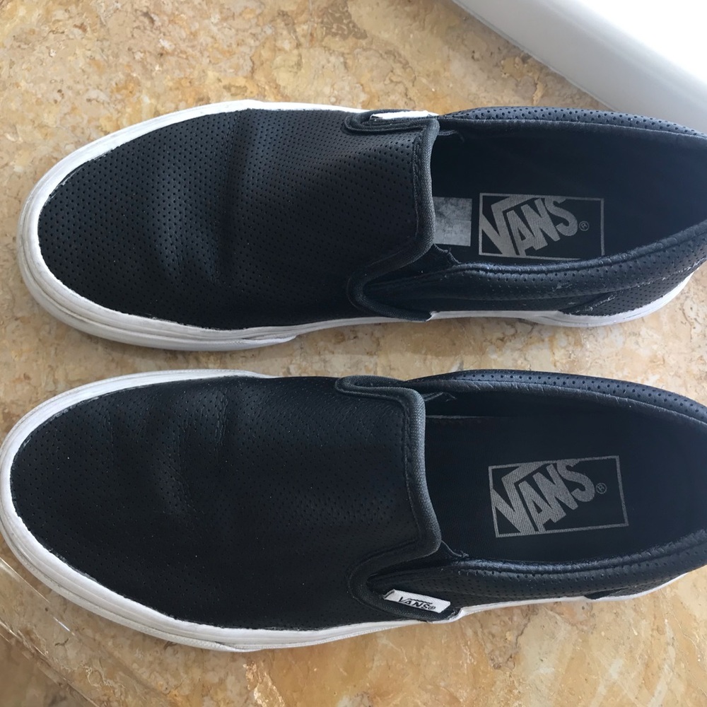 Slip on perforated black Vans